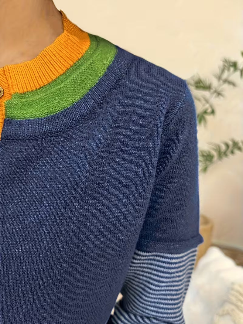 Lokina - Pull en Maille À Rayures Et Blocs De Couleur