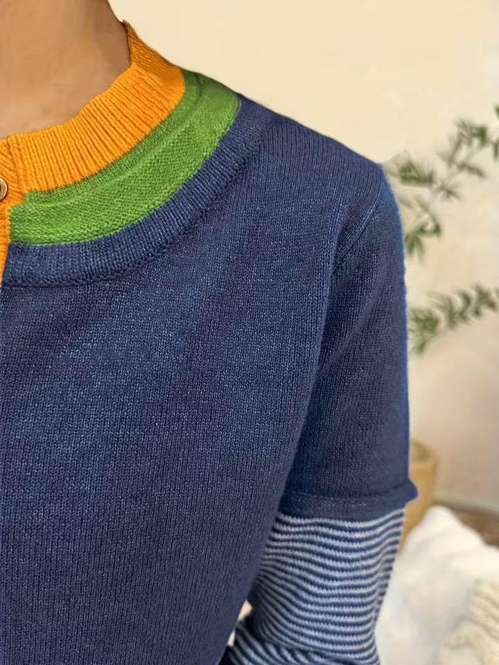 Lokina - Pull en Maille À Rayures Et Blocs De Couleur