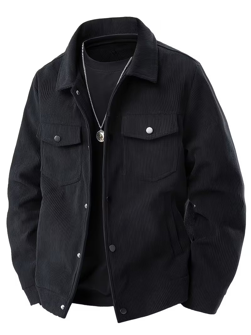 Matthaus - Veste en Velours Côtelé Avec Col et Poches à Rabat