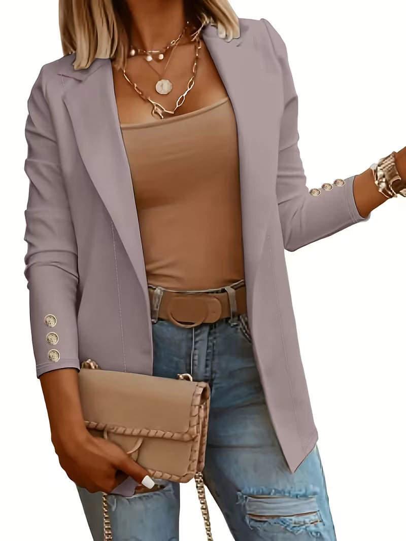 Nikia - Blazer À Manches Longues Et Boutons Décoratifs