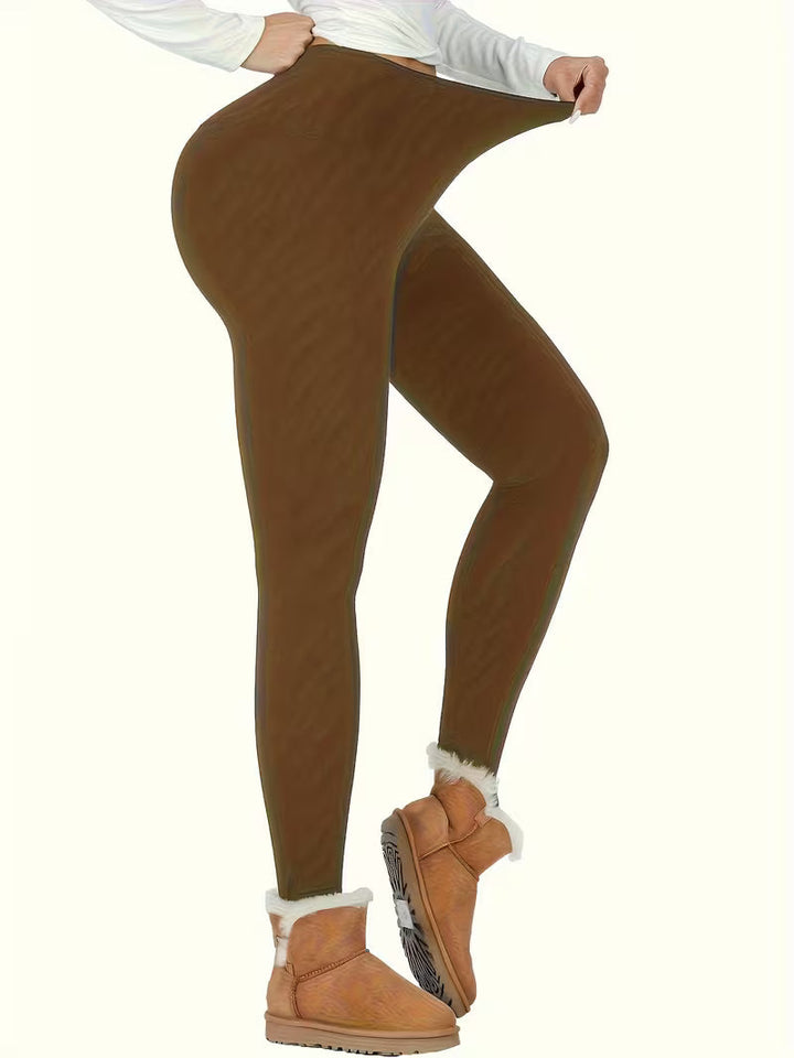 Linzay - Leggings Taille Haute Doublés De Polaire Thermique