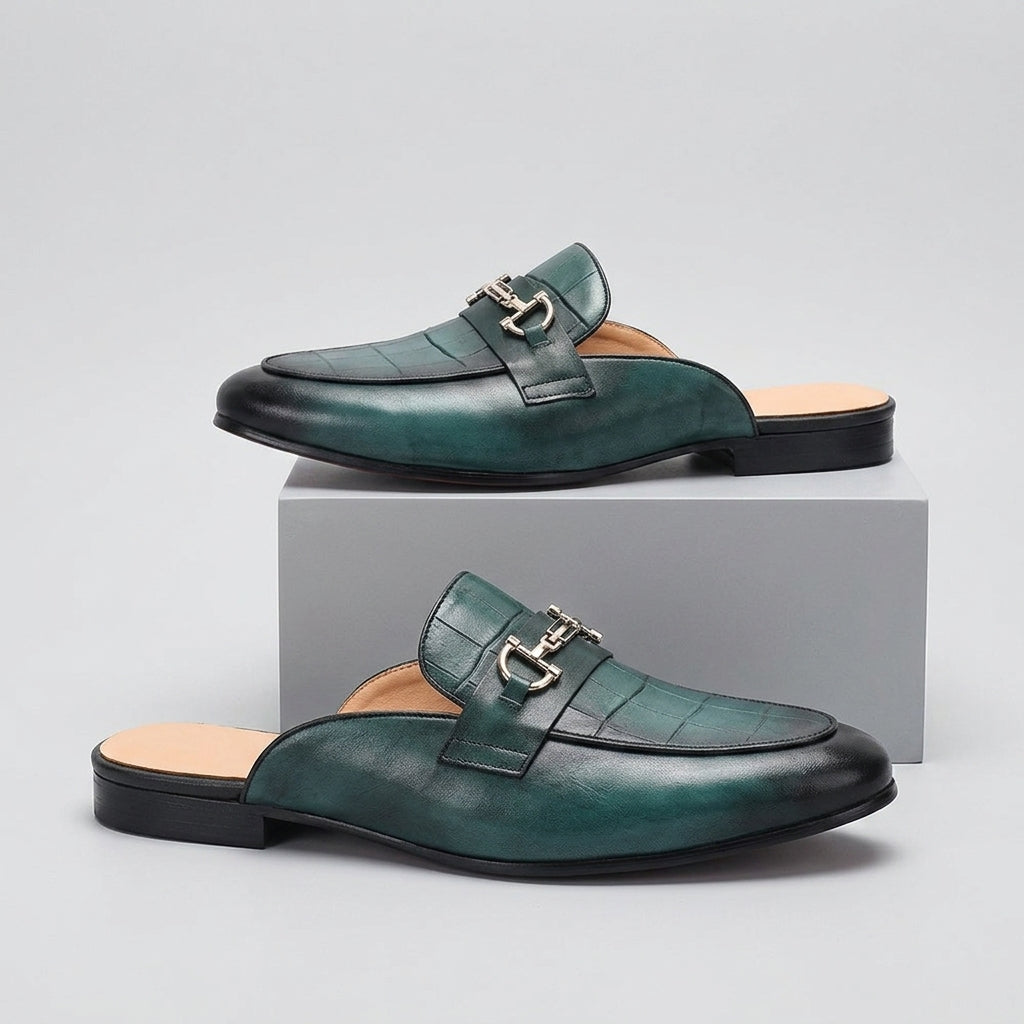 Idris - Chaussures en Cuir Ouvertes À L'arrière