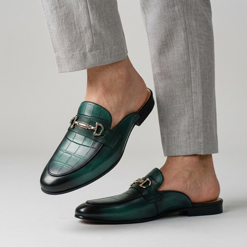 Idris - Chaussures en Cuir Ouvertes À L'arrière