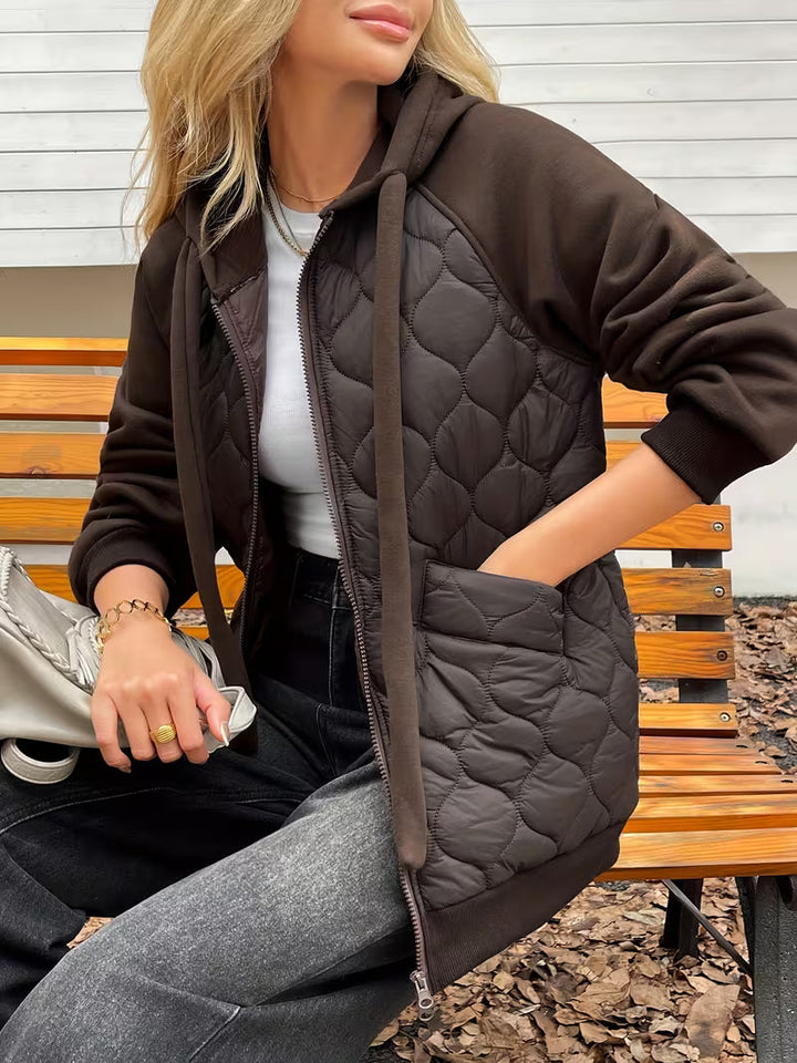 Adriyan - Veste à Manches Longues Avec Empiècements Matelassés