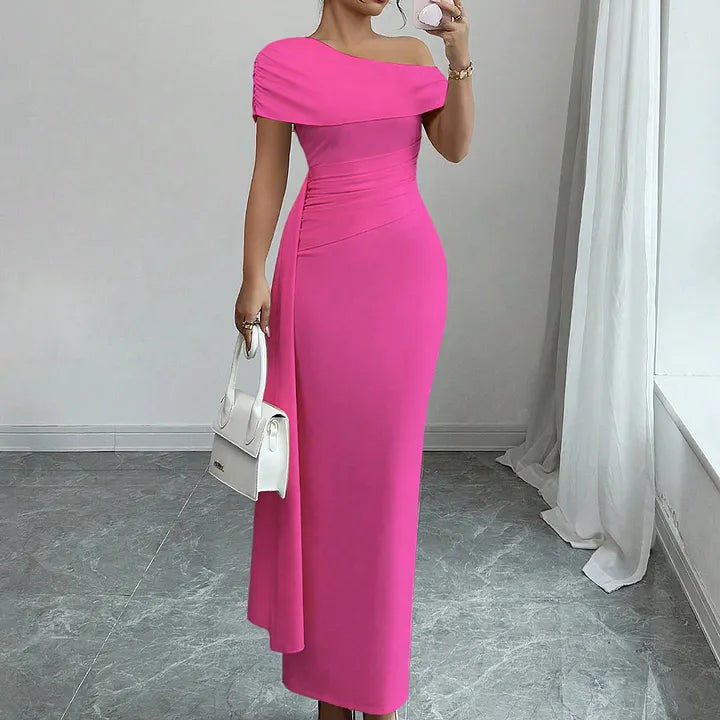 Lisete - Robe Longue Élégante À Une Épaule