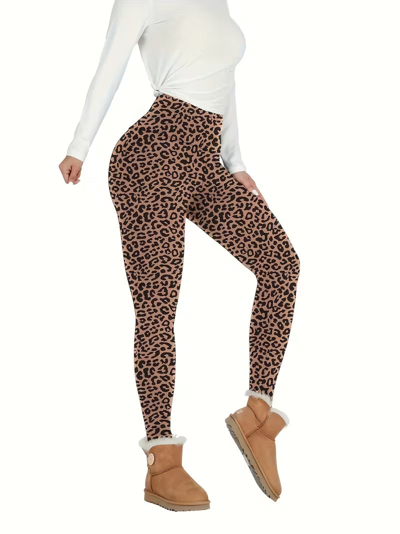 Linzay - Leggings Taille Haute Doublés De Polaire Thermique