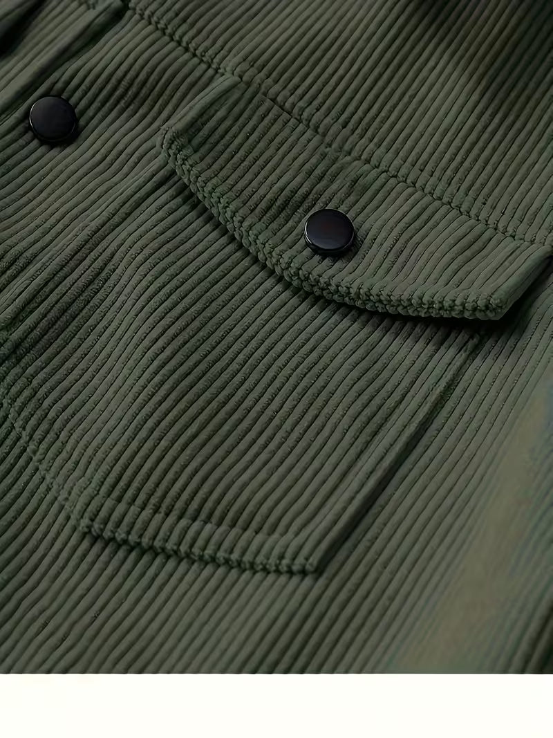 Matthaus - Veste en Velours Côtelé Avec Col et Poches à Rabat