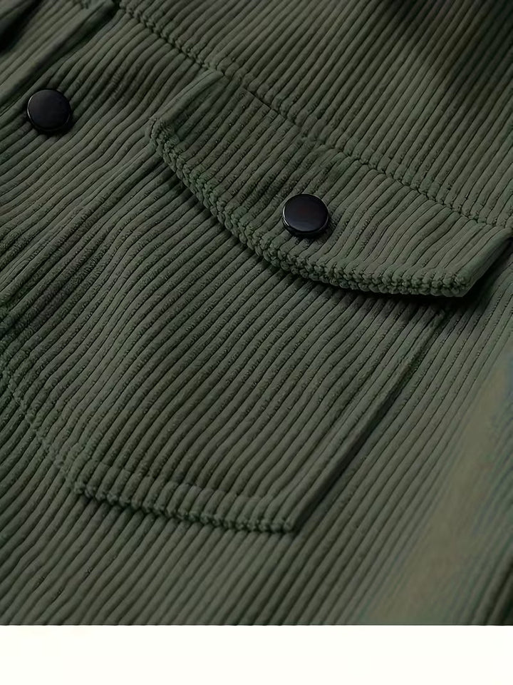 Matthaus - Veste en Velours Côtelé Avec Col et Poches à Rabat