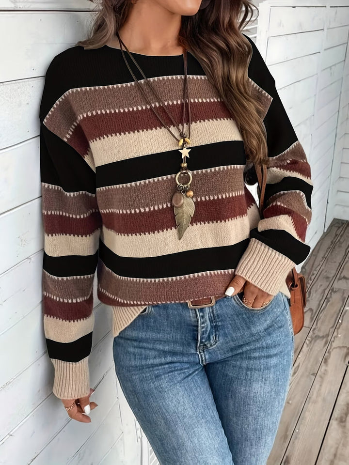 Fadina - Pull en Maille À Manches Longues