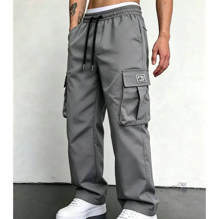 Nesham - Pantalon Cargo Avec Cordon de Serrage à la Taille et Poches