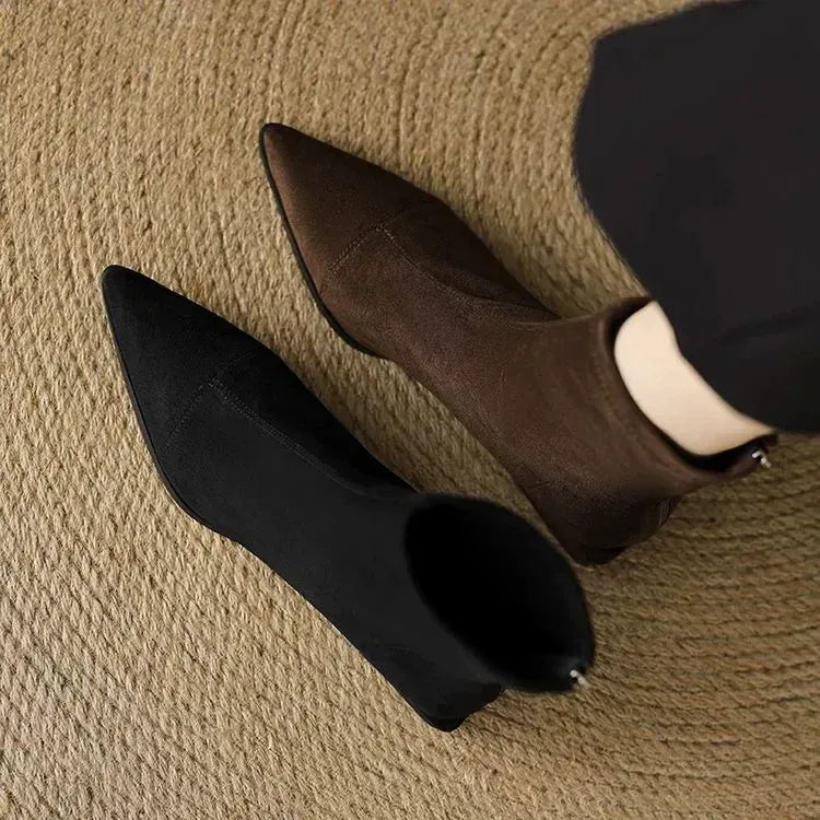 Jerlina - Bottines en Daim À Bout Pointu