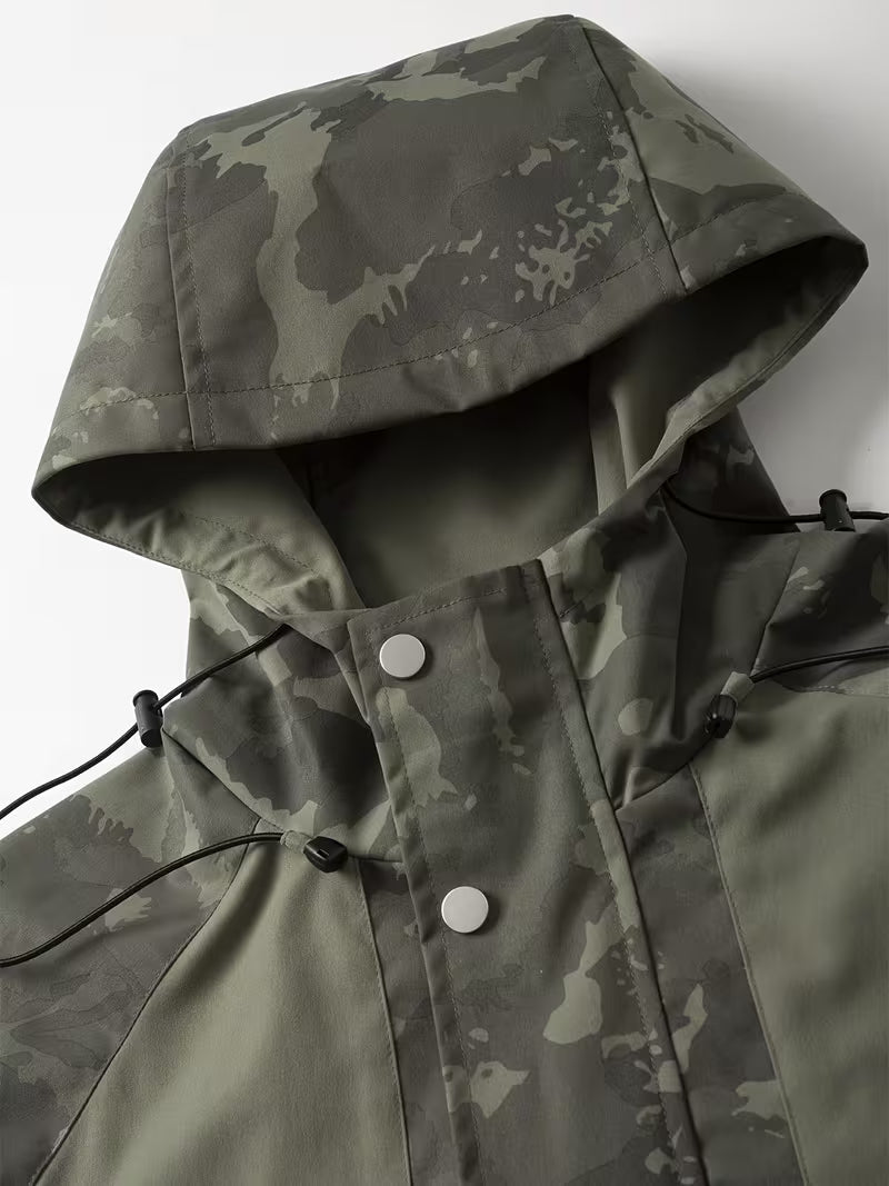 Brekks - Veste Coupe-Vent À Capuche Motif Camouflage