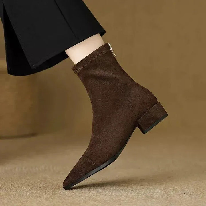 Jerlina - Bottines en Daim À Bout Pointu