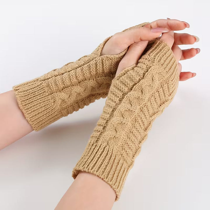 Knitoria - Gants Sans Doigts Unisexes en Tricot Acrylique