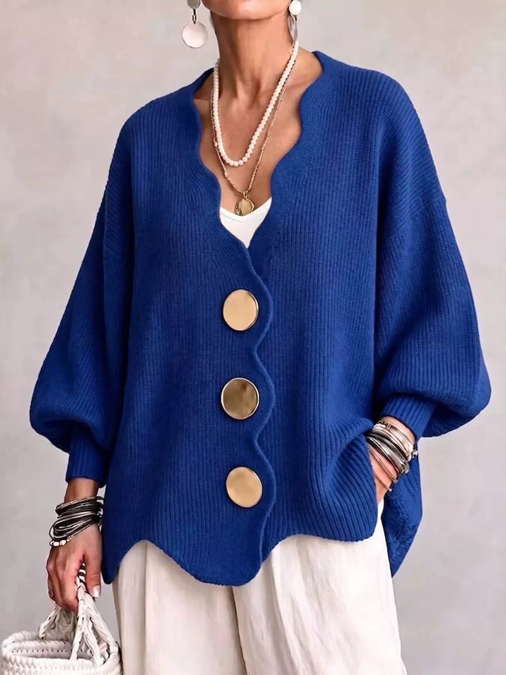 Gilian - Cardigan Boutonné À Bord Festonné