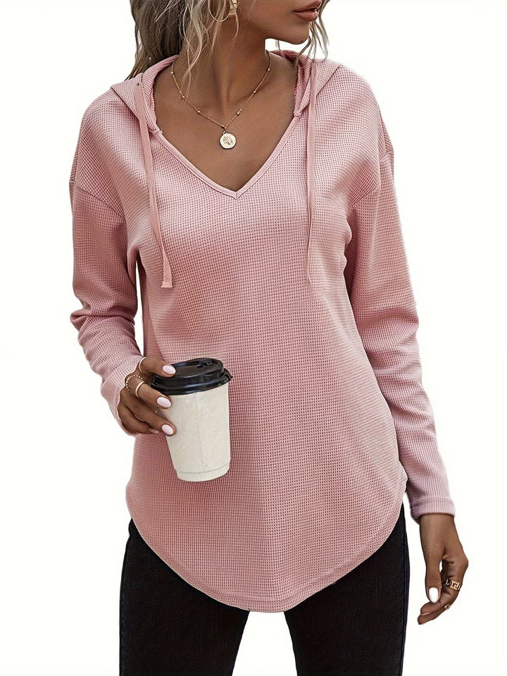 Seonie - Manches Longues Sweat À Capuche À Col en V
