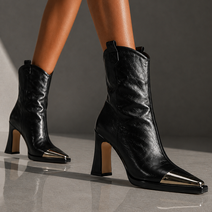 Dobila - Bottines Western À Bout Métallisé