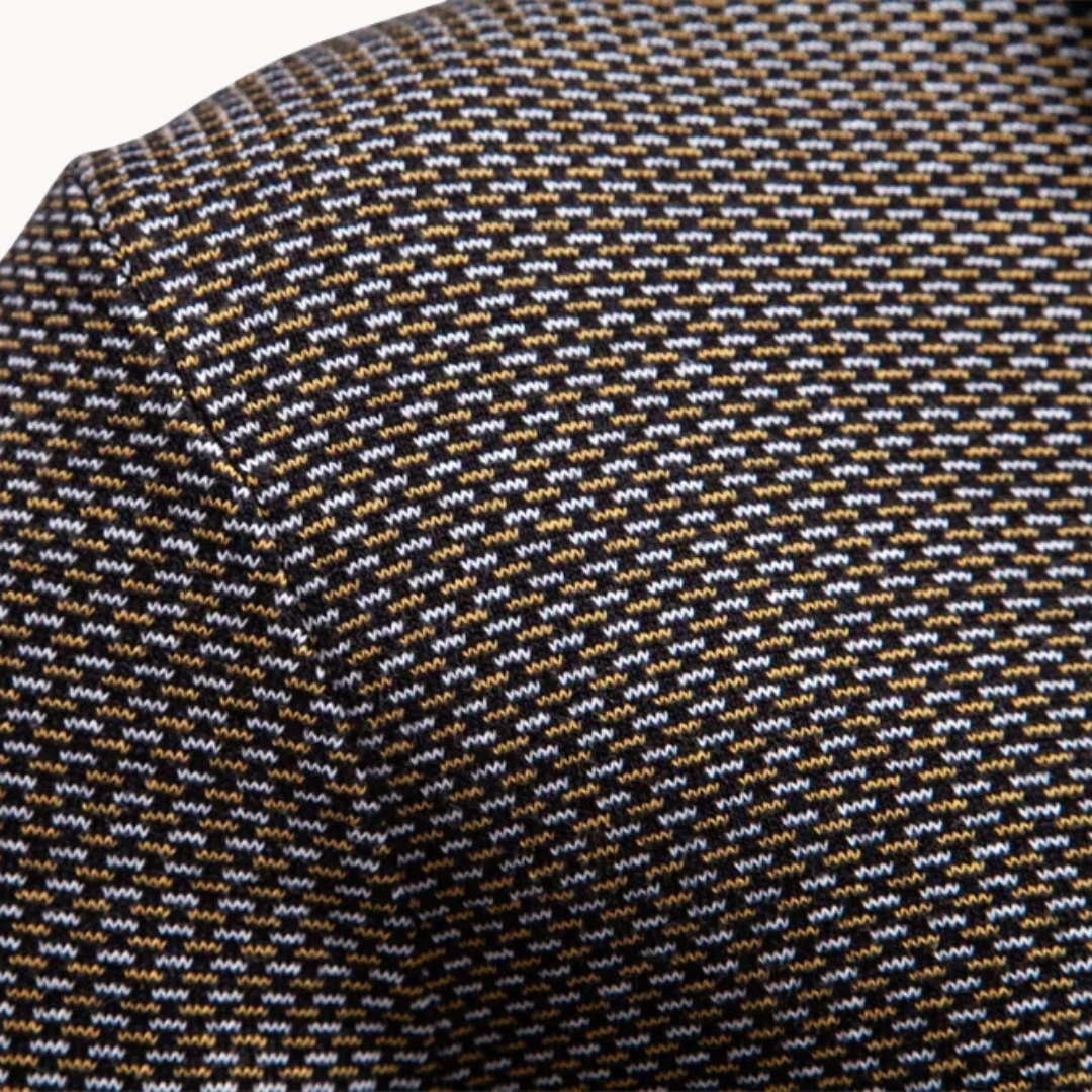 Limman - Pull en Maille Jacquard À Demi-Zip