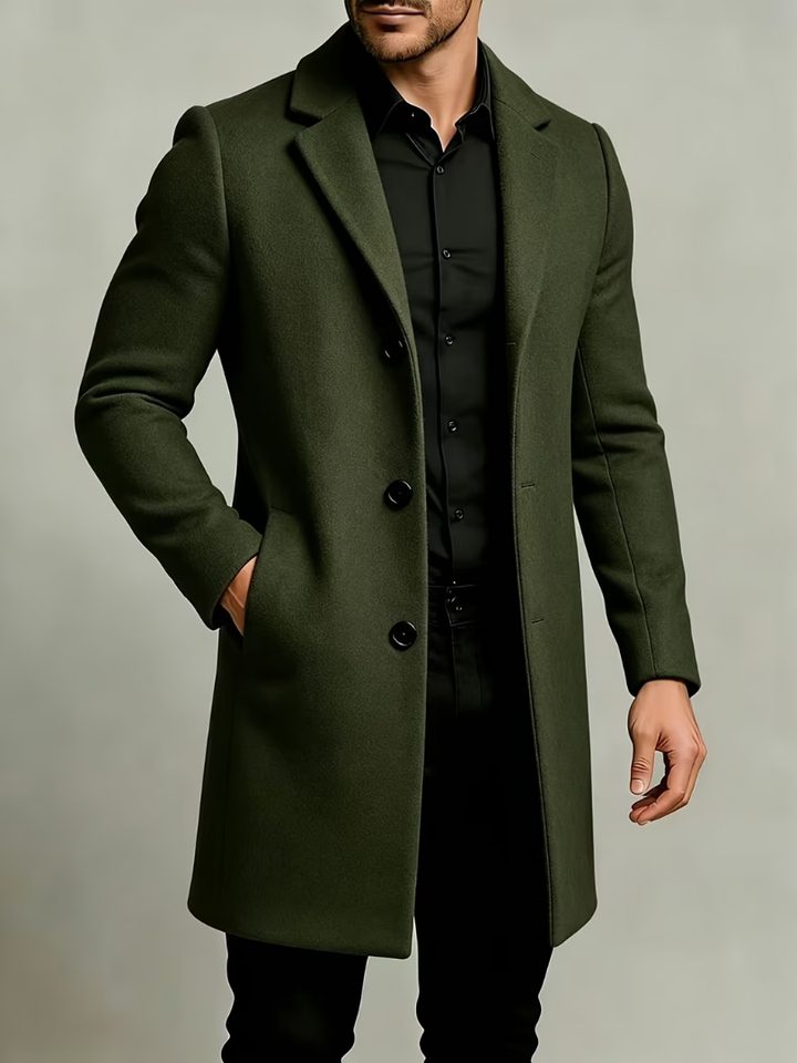 Hollander - Manteau à Revers et Manches Longues Fermé Par Des Boutons