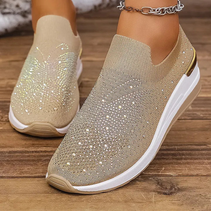 Josia - Baskets Sans Lacets À Motif Papillon Ornées De Strass