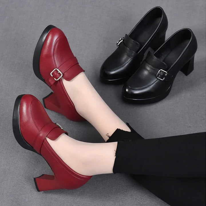 Sonnia - Chaussures À Talons en Cuir Polyvalentes