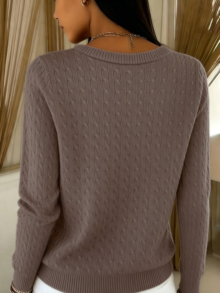 Kitija - Cardigan en Maille Torsadée Avec Boutons