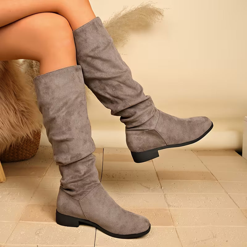 Joliza - Bottines Souples À Talon Bas, Arrivant À Mi-mollet