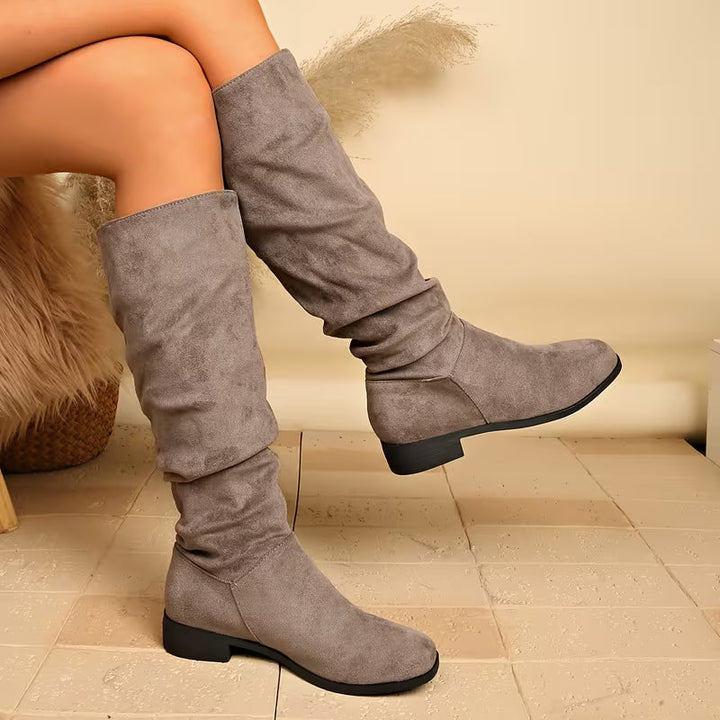 Joliza - Bottines Souples À Talon Bas, Arrivant À Mi-mollet