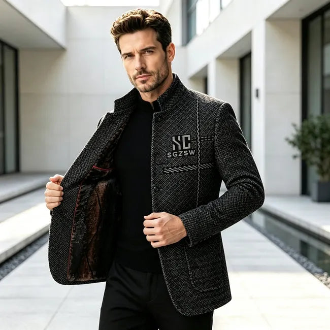 Jallen - Veste en Maille Texturée Avec Poches