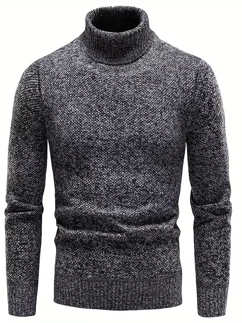 Wessam - Pull en Maille À Col Roulé Élégant