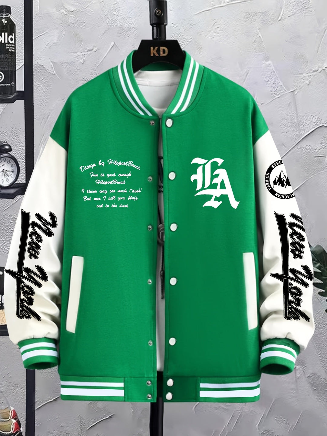 Steinke - Veste de Baseball à Boutonnage Sur le Devant