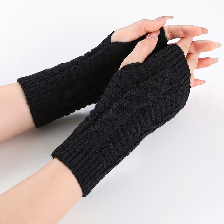 Knitoria - Gants Sans Doigts Unisexes en Tricot Acrylique