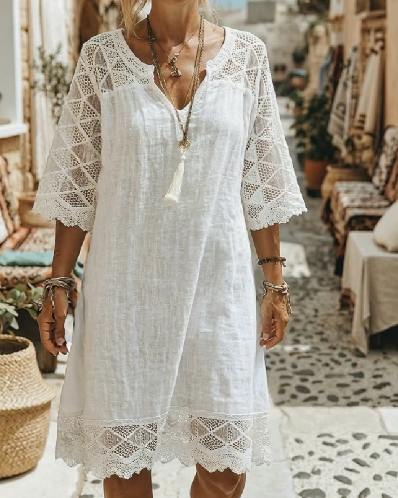 Kilina - Robe En Dentelle à Col En V