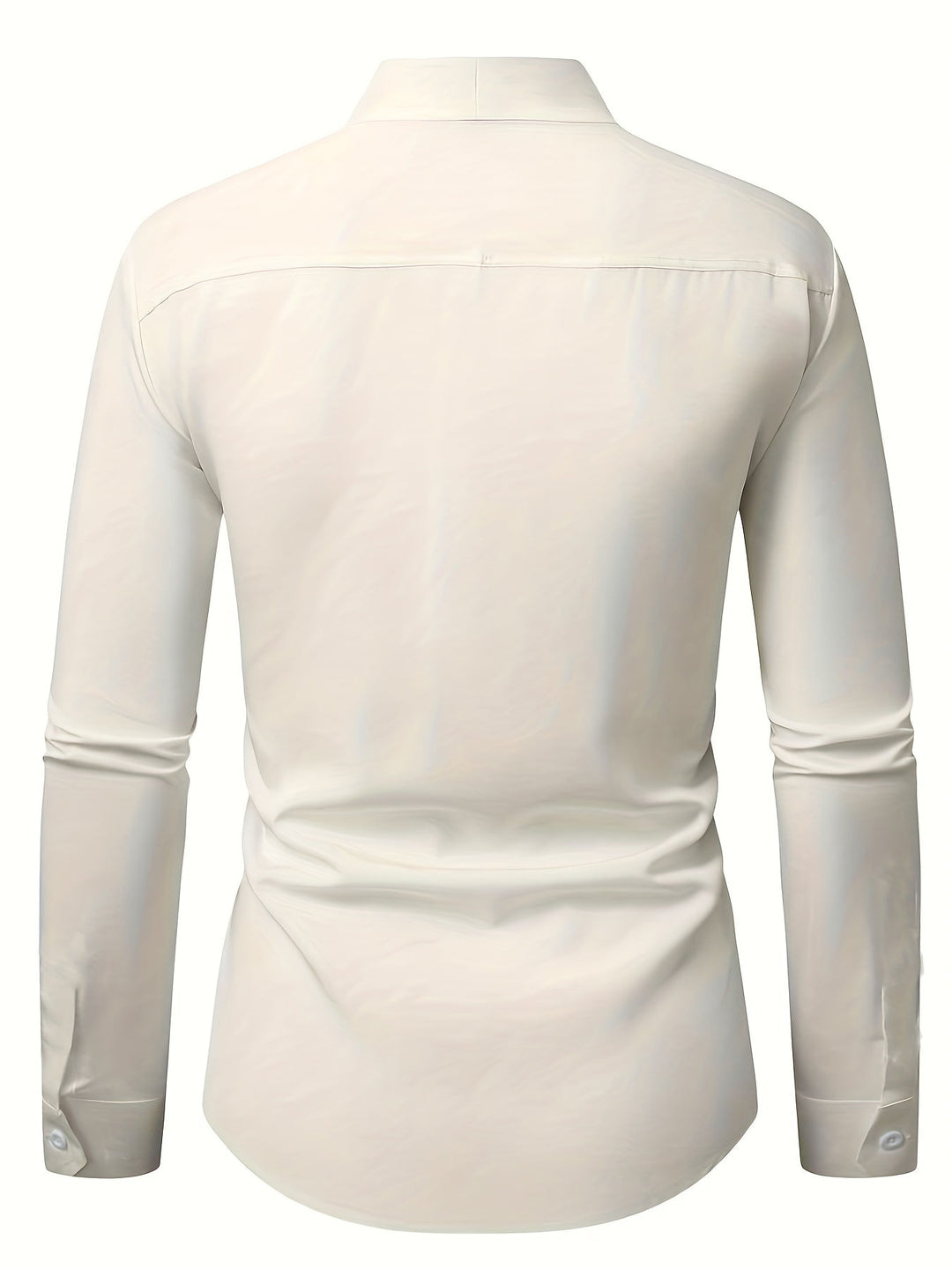 Almasbek - Chemise À Col en V Et Manches Longues Coupe Ajustée