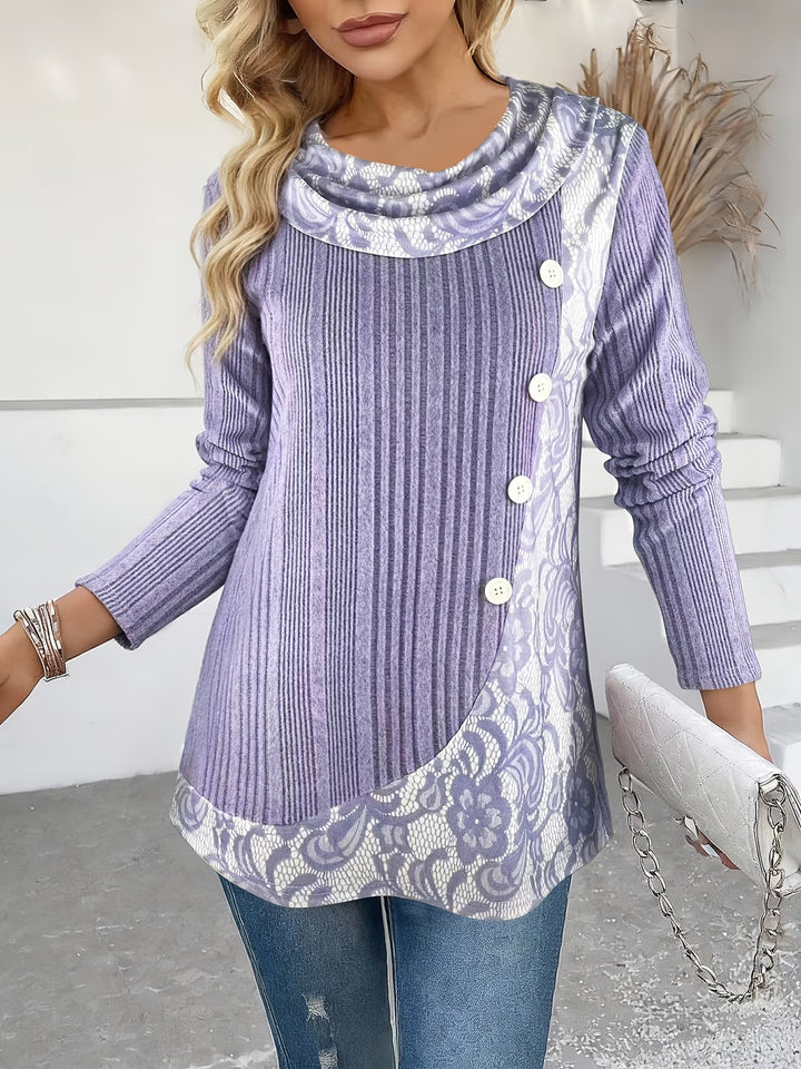 Lizeth - T-Chemise À Col Rond Et Manches Longues