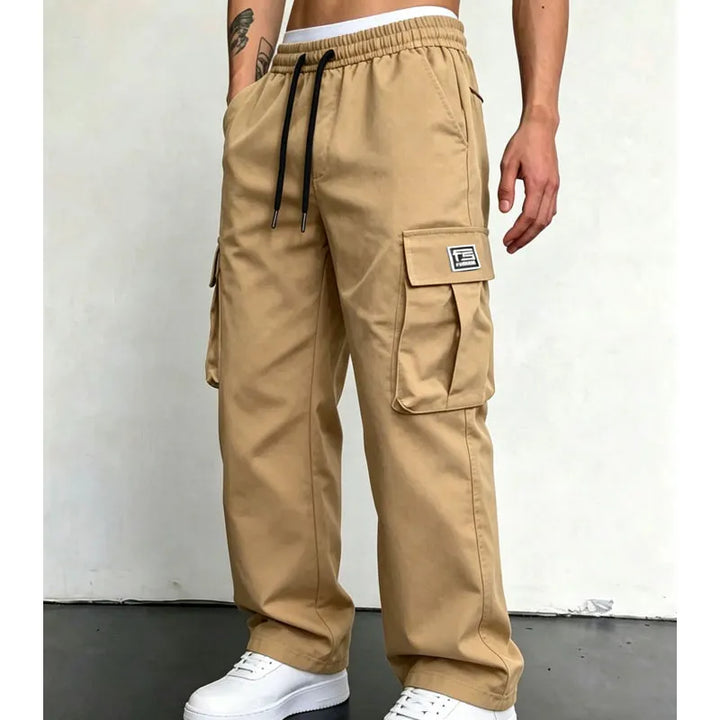 Nesham - Pantalon Cargo Avec Cordon de Serrage à la Taille et Poches