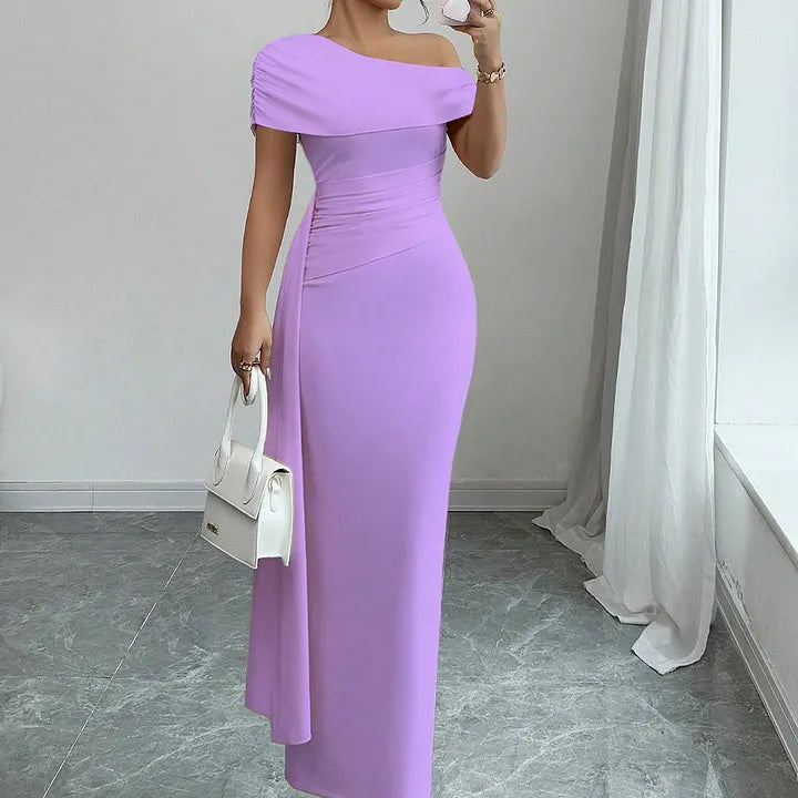 Lisete - Robe Longue Élégante À Une Épaule
