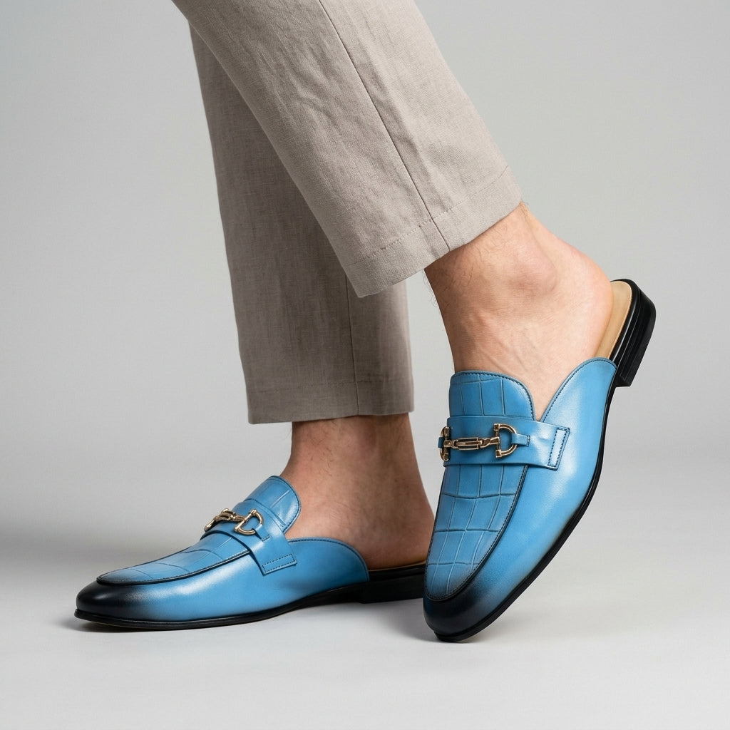 Idris - Chaussures en Cuir Ouvertes À L'arrière