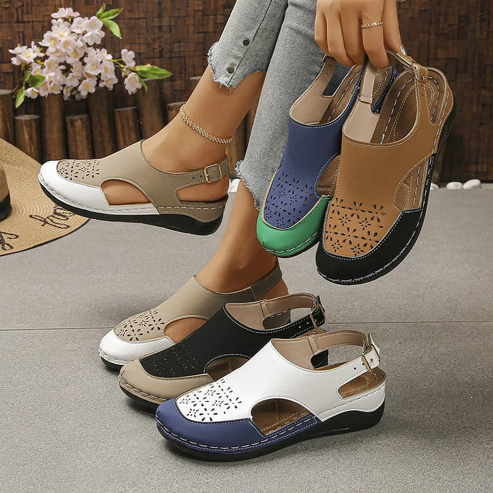 Anesa - Sandales Orthopédiques à Talon Compensé