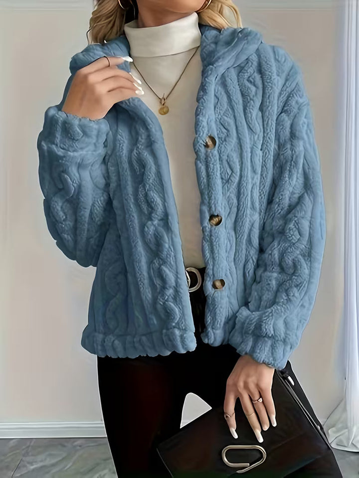Losina - Veste Teddy en Maille Texturée Duveteuse