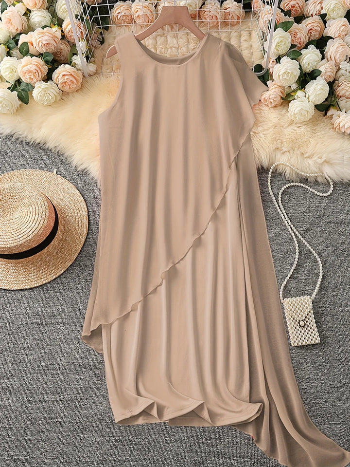Maren - Robe MIDI Élégante Sans Manches