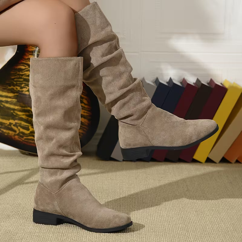 Joliza - Bottines Souples À Talon Bas, Arrivant À Mi-mollet