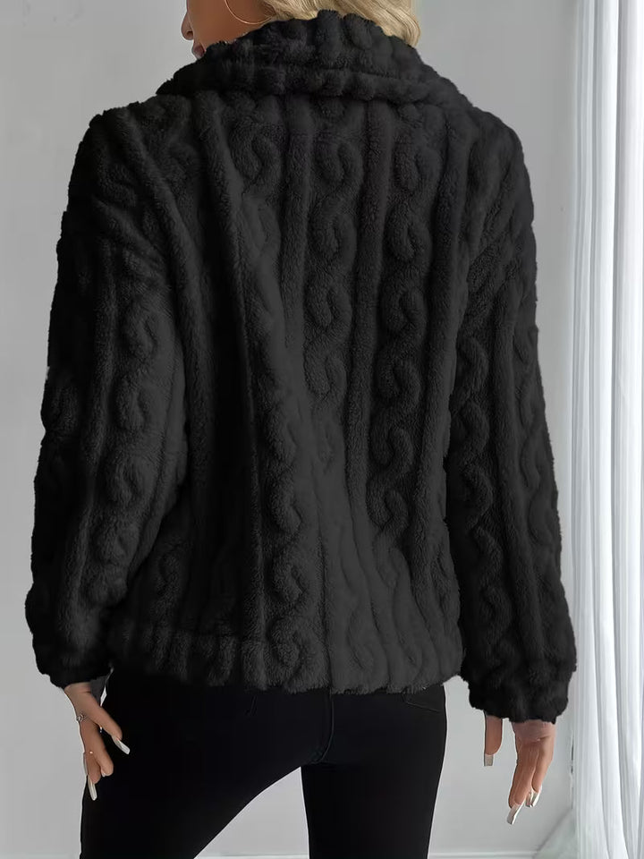 Losina - Veste Teddy en Maille Texturée Duveteuse