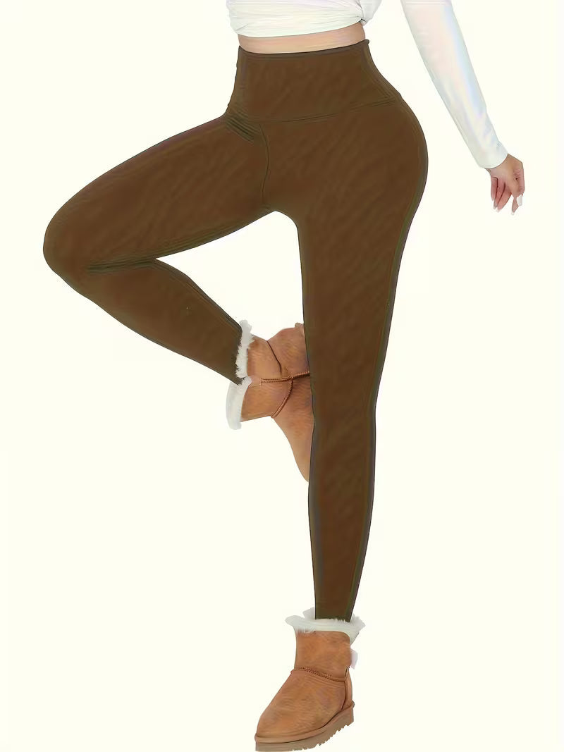 Linzay - Leggings Taille Haute Doublés De Polaire Thermique