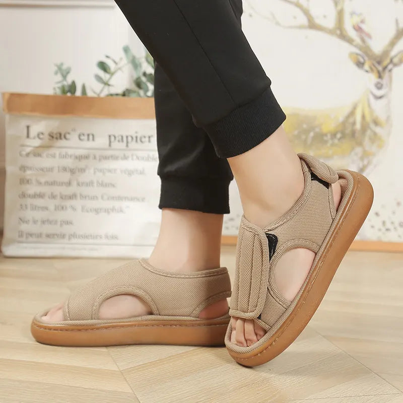 Karena - Sandales Réglables Antidérapantes à Fermeture Velcro