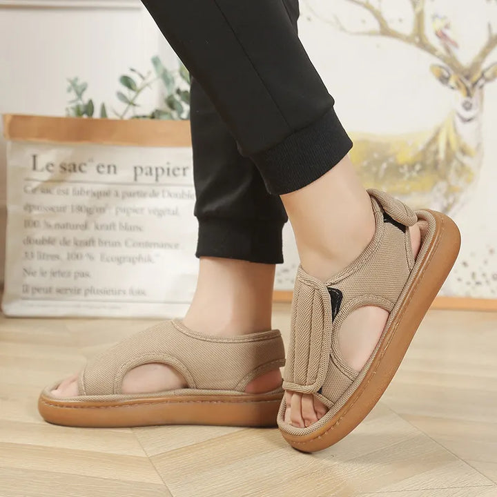 Karena - Sandales Réglables Antidérapantes à Fermeture Velcro
