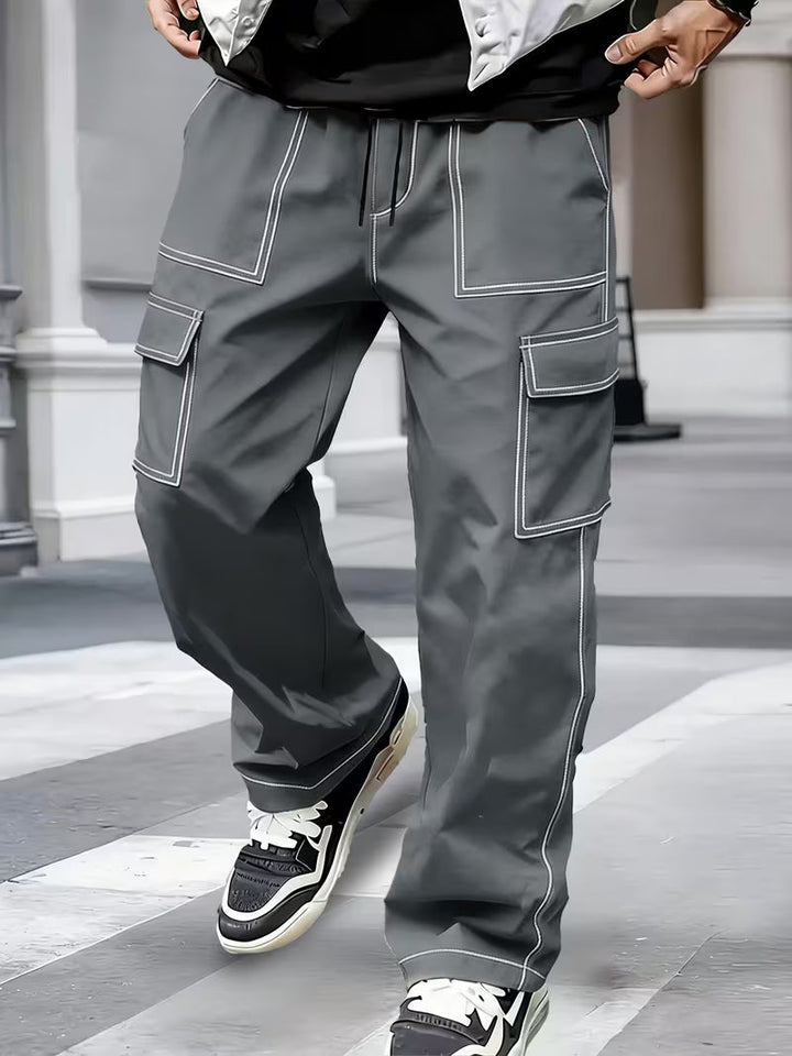 Jamein - Pantalon Cargo Avec Coutures Contrastées