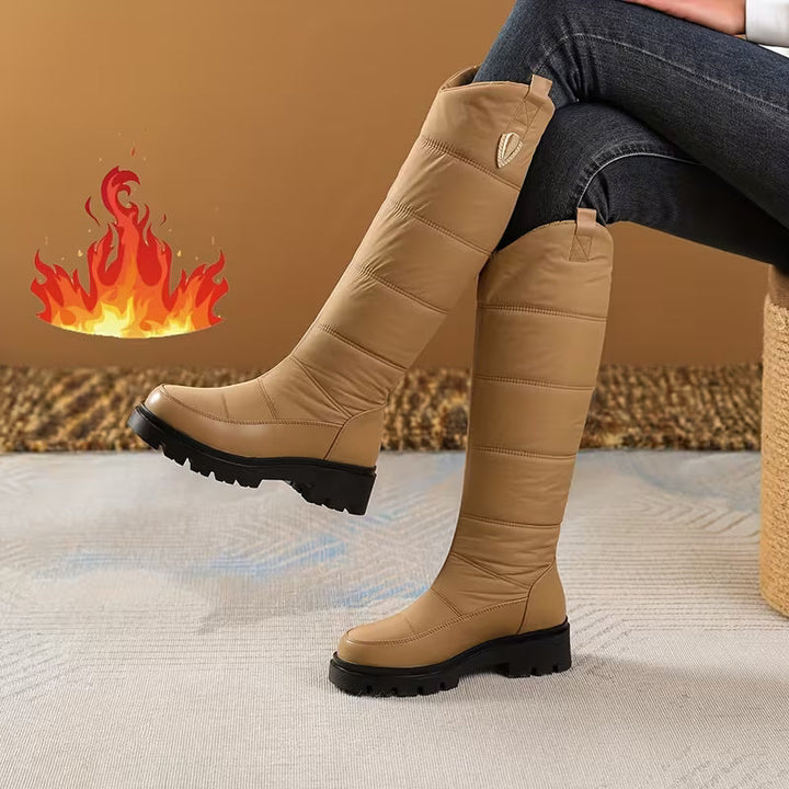 Menna - Bottes D'hiver Montant Jusqu'aux Genoux Avec Semelle Antidérapante