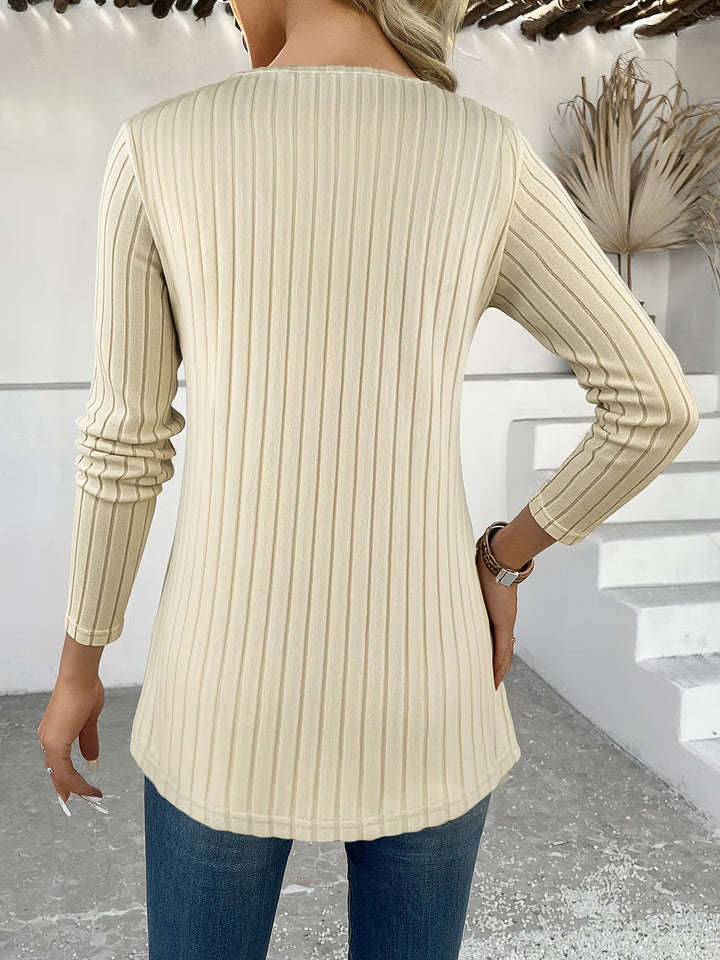 Lizeth - T-Chemise À Col Rond Et Manches Longues