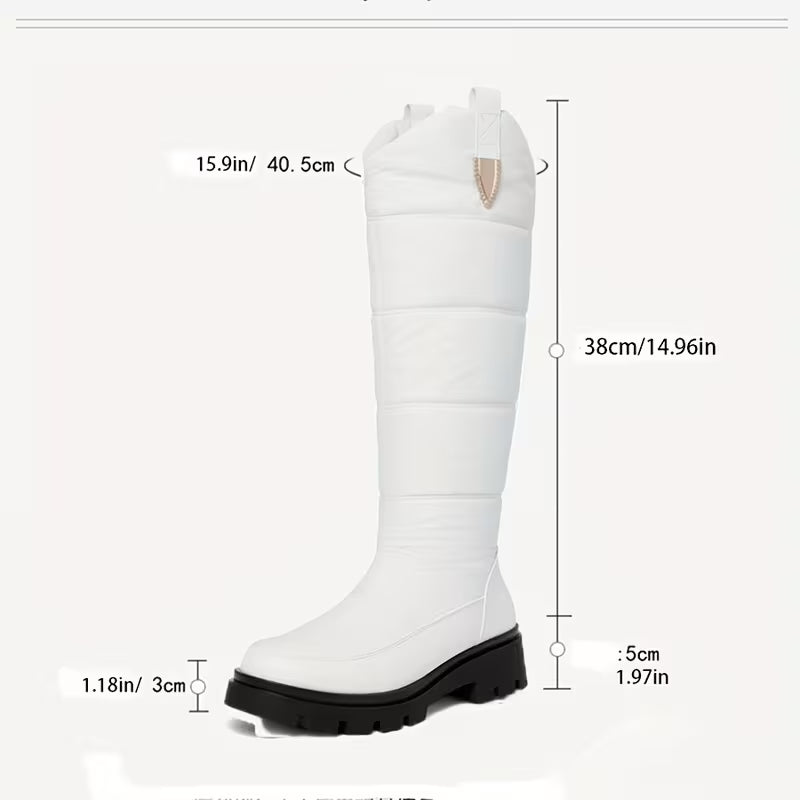 Menna - Bottes D'hiver Montant Jusqu'aux Genoux Avec Semelle Antidérapante